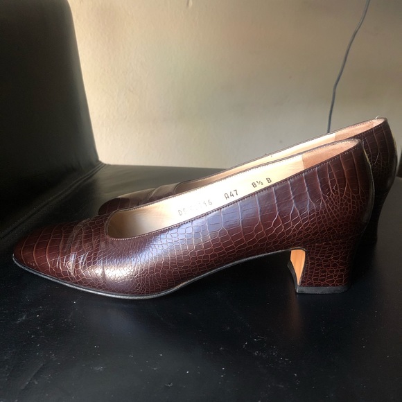 Ferragamo vintage brown heels 8.5 - Picture 7 of 10